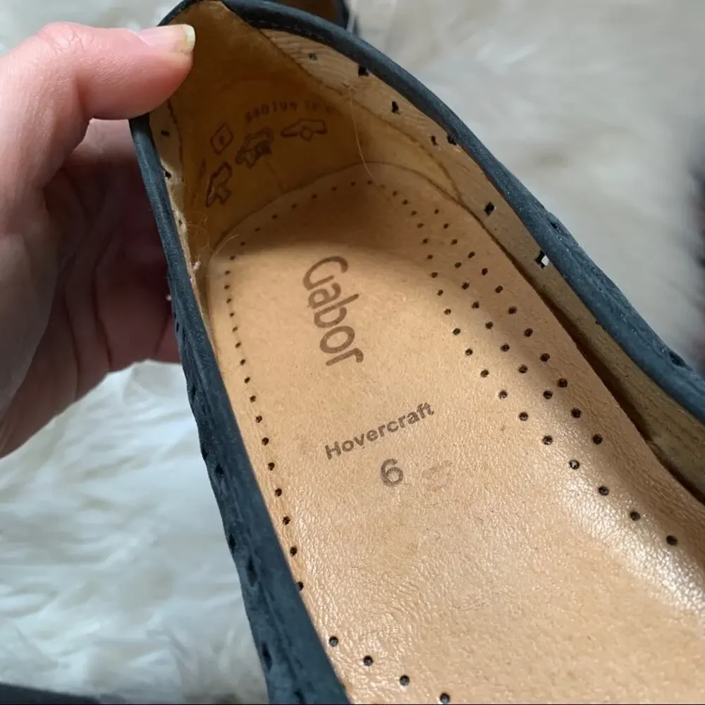 Gabor Dancin Suede perforated Ballet flat sz 8 - Picture 5 of 9